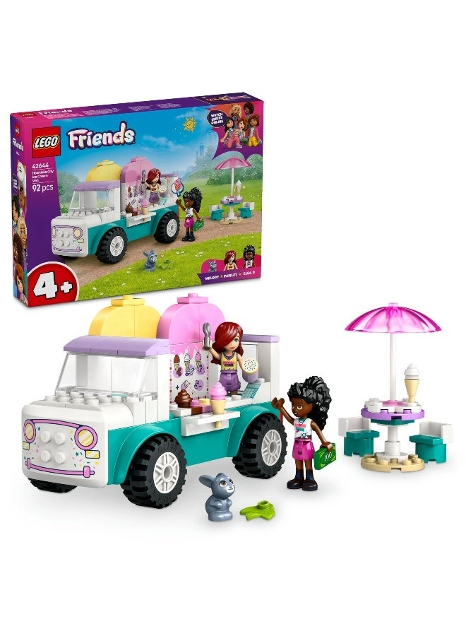 LEGO Friends Heartlake City Ice Cream Van (42644) - Pretend-Play 2 Minidolls Bunny Figure