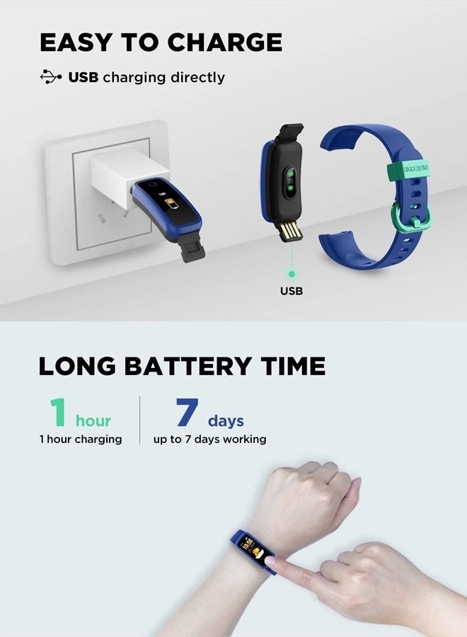 Vigor - Kids Fitness Tracker IP68 Waterproof Heart Rate Sleep Monitor