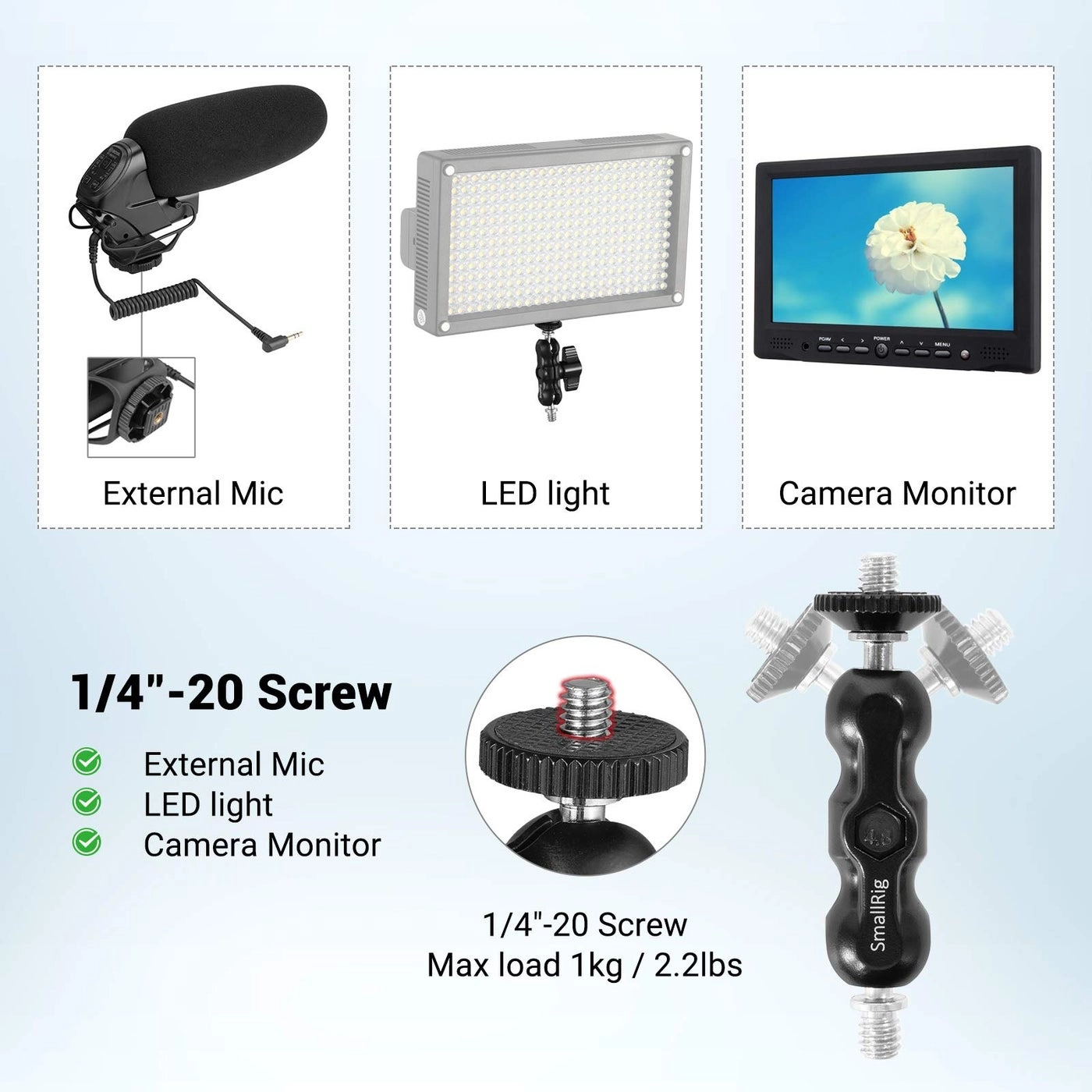 Universal Magic Arm with Small Ballhead - 2pcs