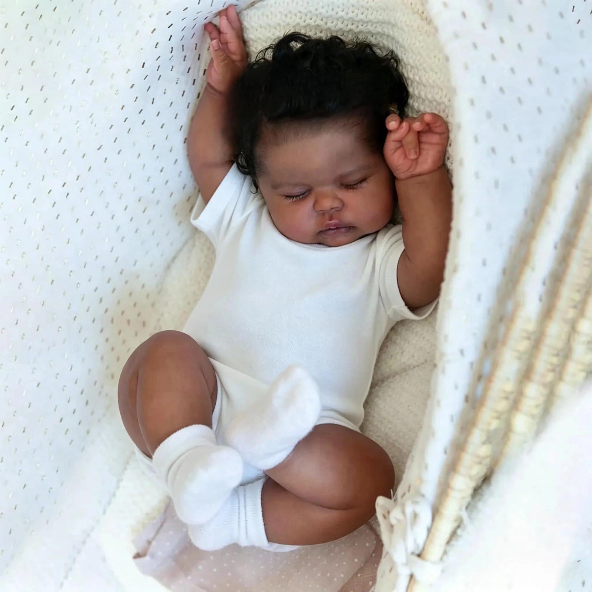 Nanjing Tianzeng Gifts Co.,Ltd Reborn Baby Doll - 19'' Vinyl African American Ages 3+