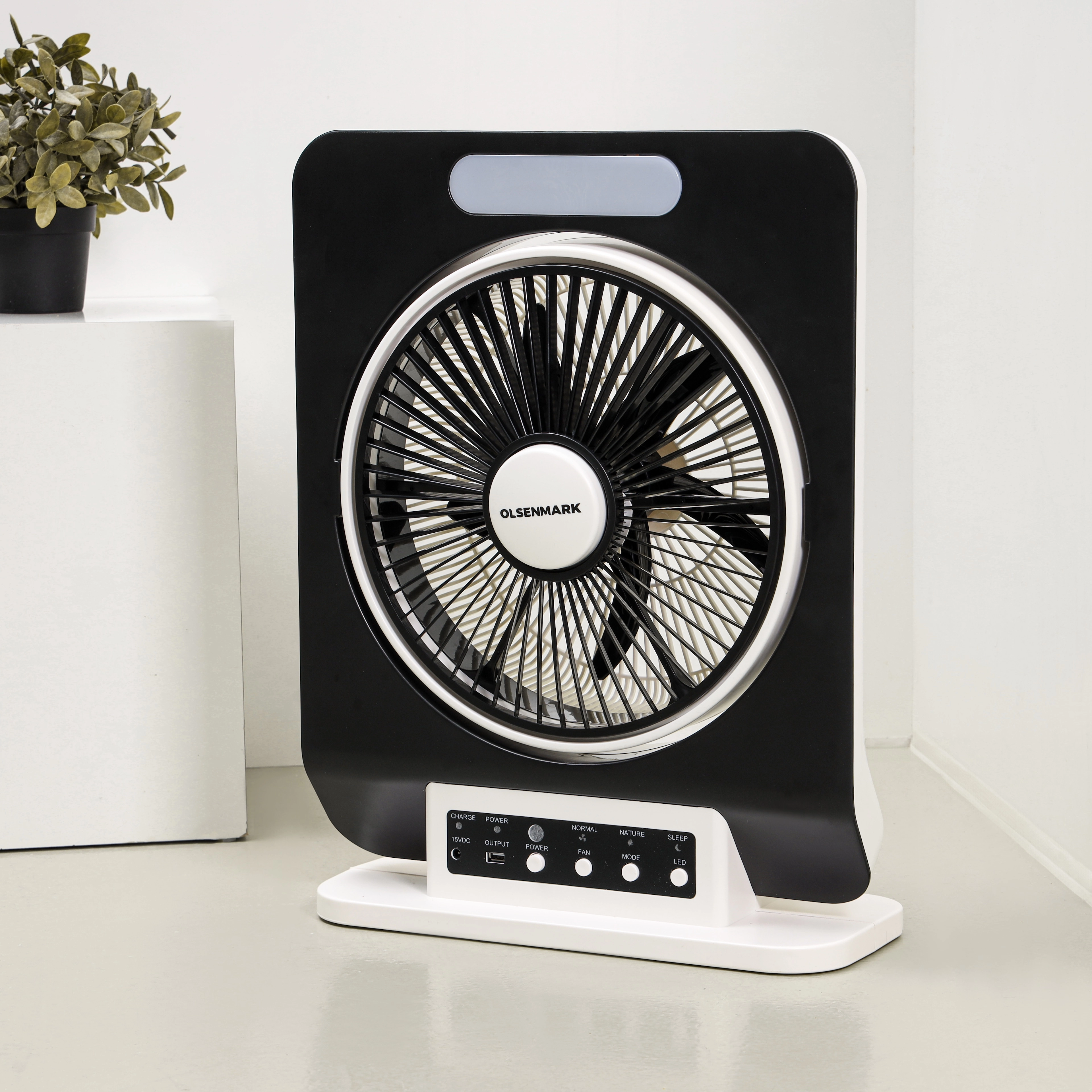 Rechargeble Box Fan - 12" 7Ah Battery Remote