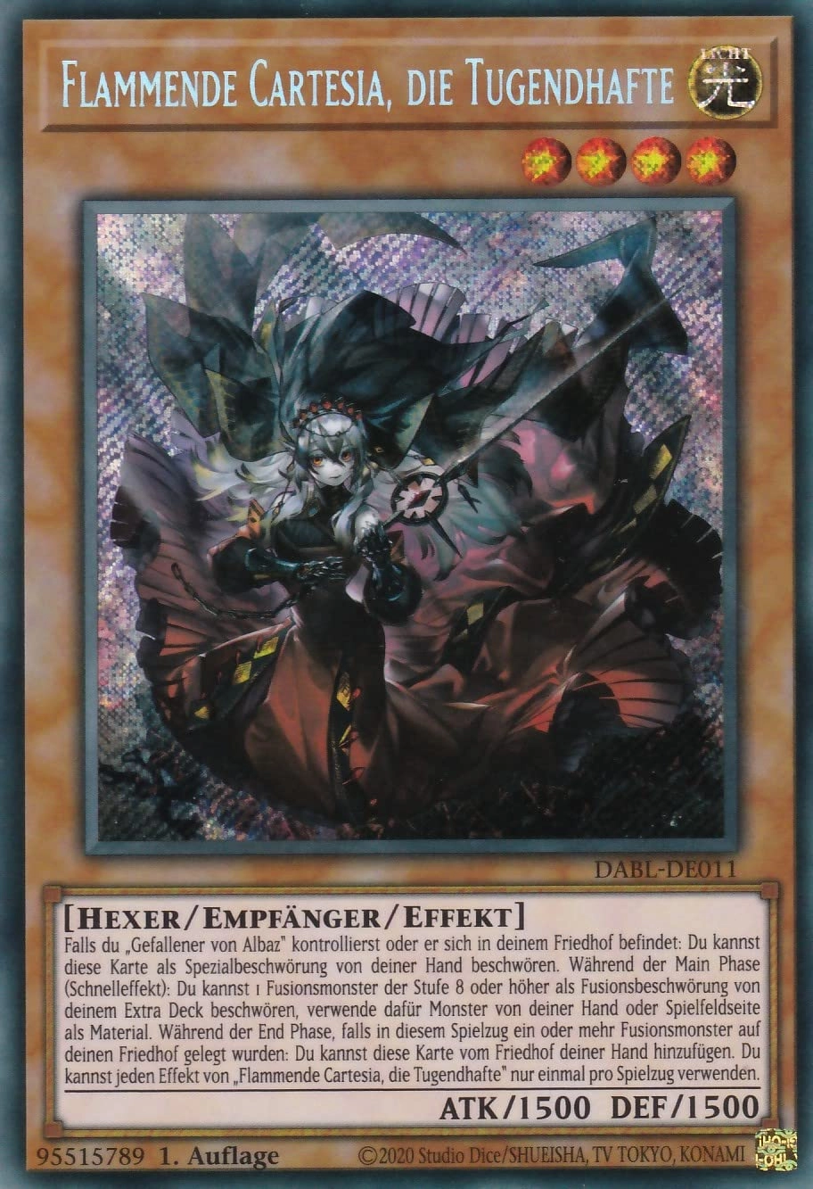 TCG Yugioh Flaming Cartesia the Virtuous DABL-DE011 - German 1st Edition