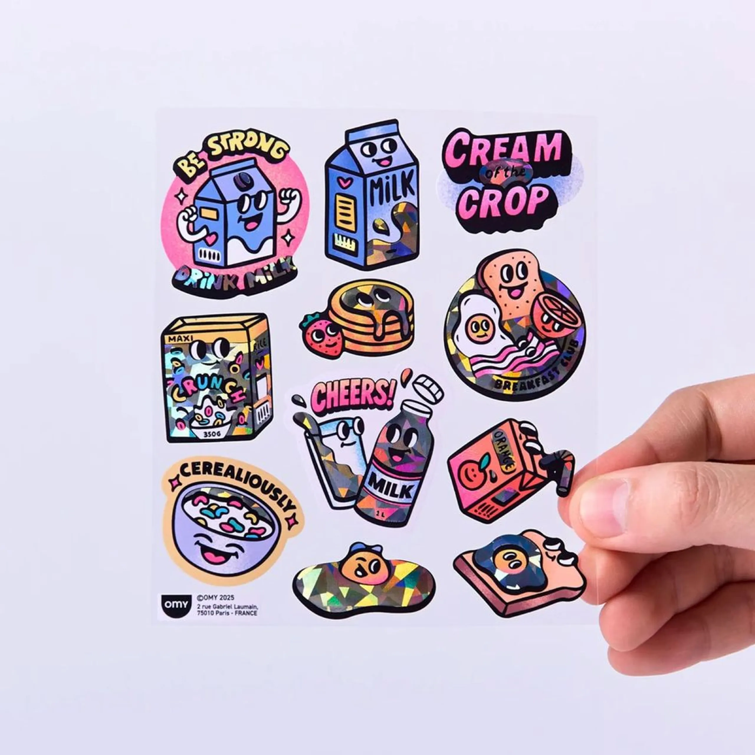 Milk Sticker Book Fluorescent Vinyl 20 pcs