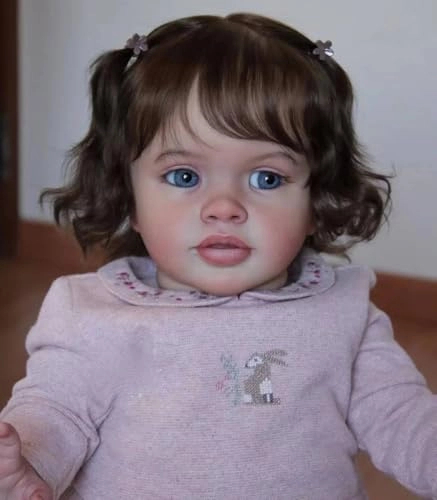Pippa Reborn Baby Doll - 26 inch Cotton Vinyl Hand-rooted Curly Hair Ages 3+