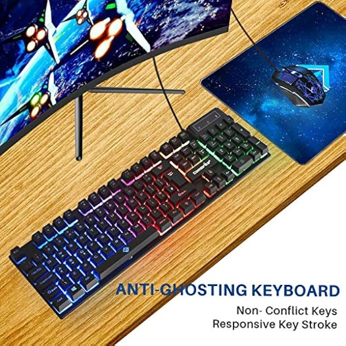 Keyboard + Mouse + Mouse Pad - UK Wired