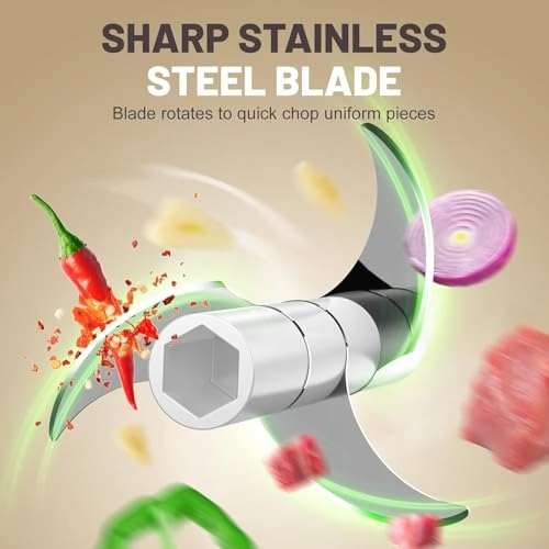 Mini Portable Veggie Chopper - 8.45 Fluid Ounces Cordless