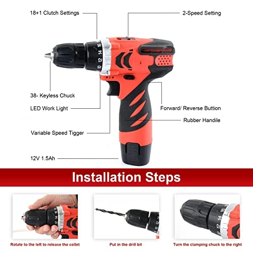 Cordless Drill Driver Set