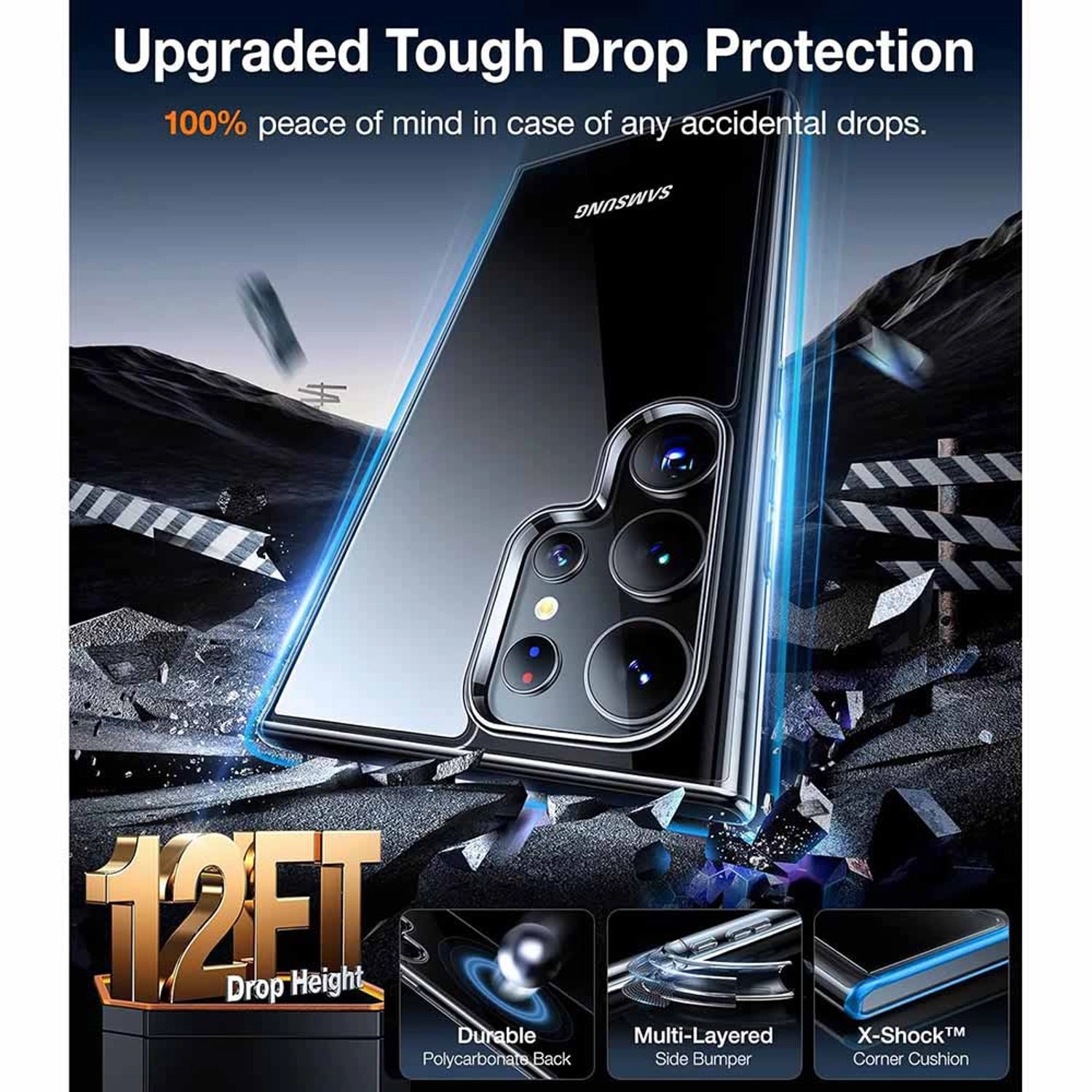 Diamond Clear Case for Samsung Galaxy S24 Ultra