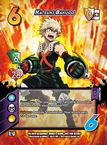 My Hero Academia Collectible Card Game Izuku Midoriya vs. Katsuki Two Player Rival Decks - 104-card starter set