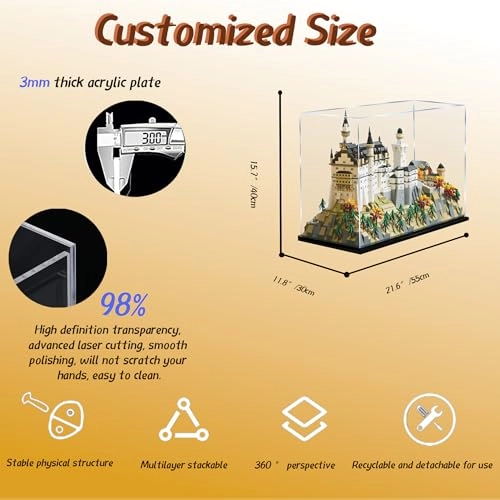 Acrylic Display Case for Lego 21063 Neuschwanstein Castle - Lego
