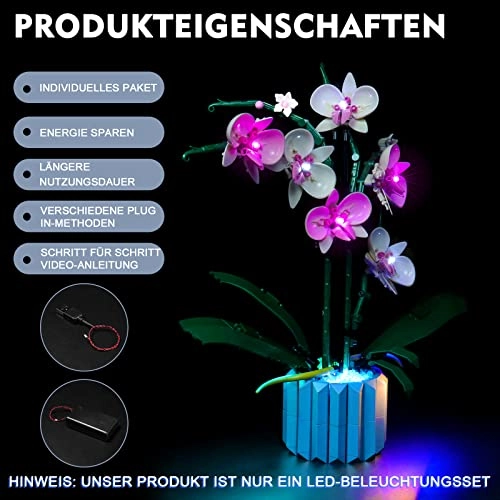 LED Lighting Set for Lego Orchid - Light Control version