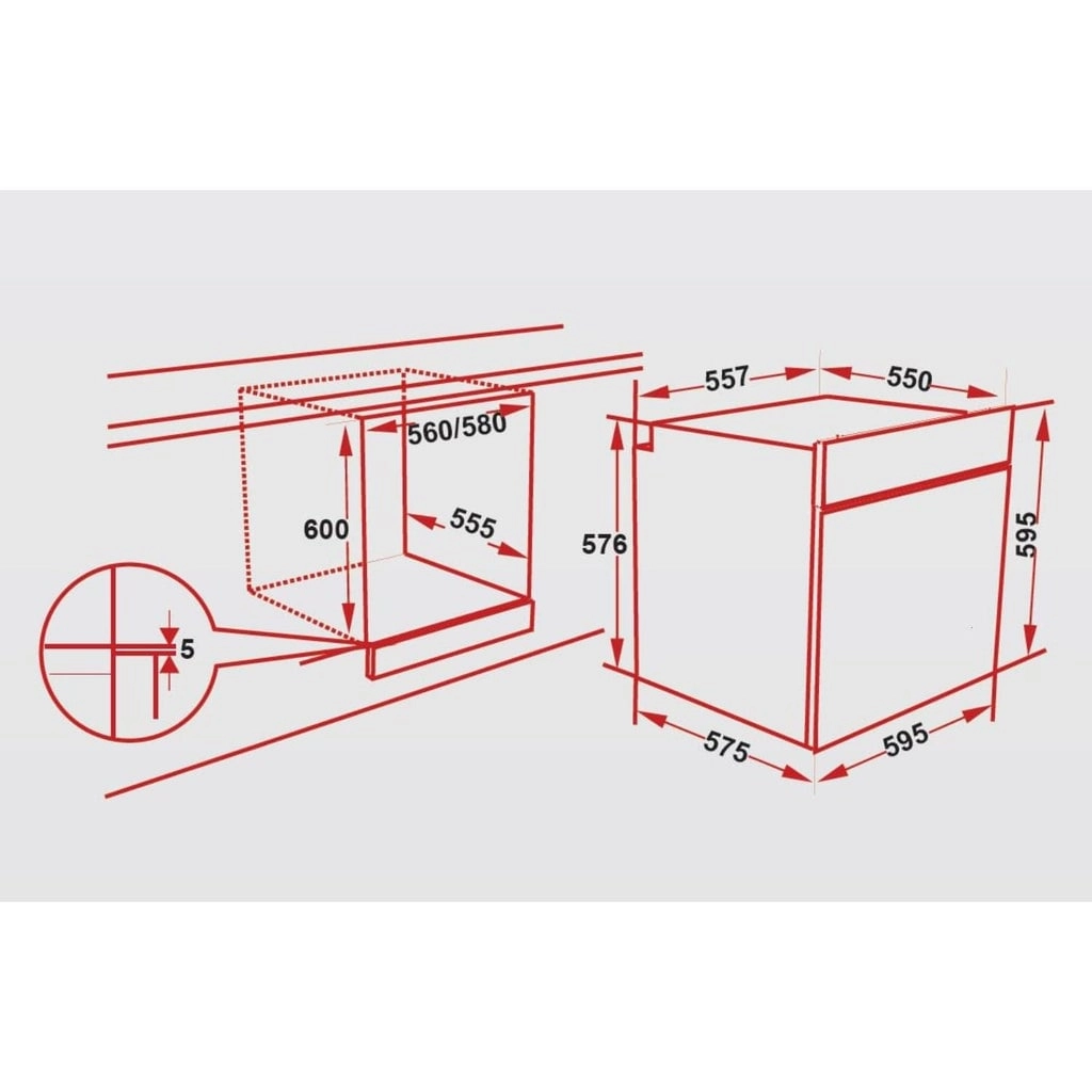 HEO-V6065-BBI 60cm Electric Oven