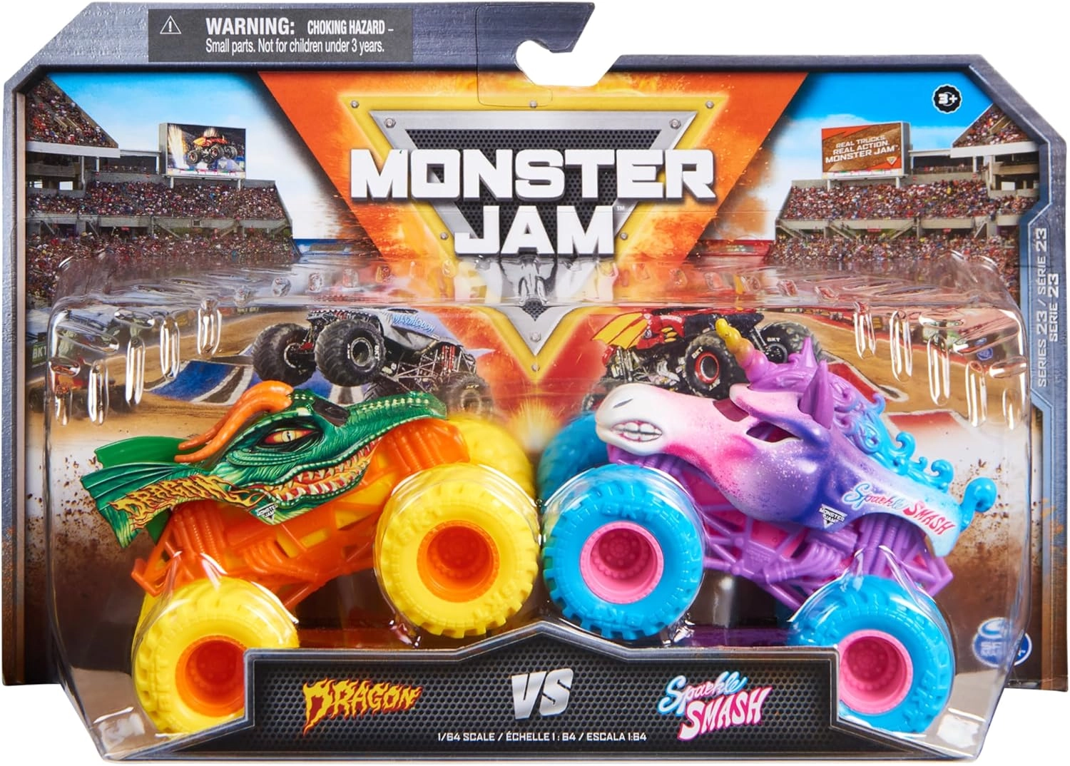 COLOR LAND CHILDRENS TOYS CENTER LLC Monster Trucks Arena Smashers - 1:64 2pcs