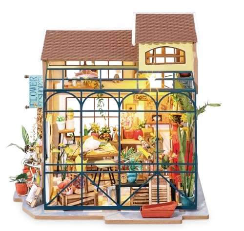 DIY Miniatures Dollhouse Kit - Emily's Florist 1/24