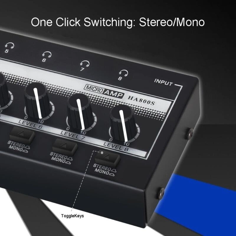 HA800S - 8-Channel Portable Headphone Amplifier