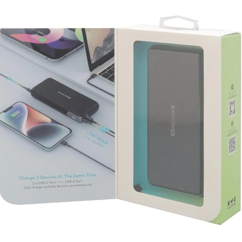 RP-PB201Pro - 20000 mAh 70W PD Fast Charging 3 USB (1X USB/2X USB-C)