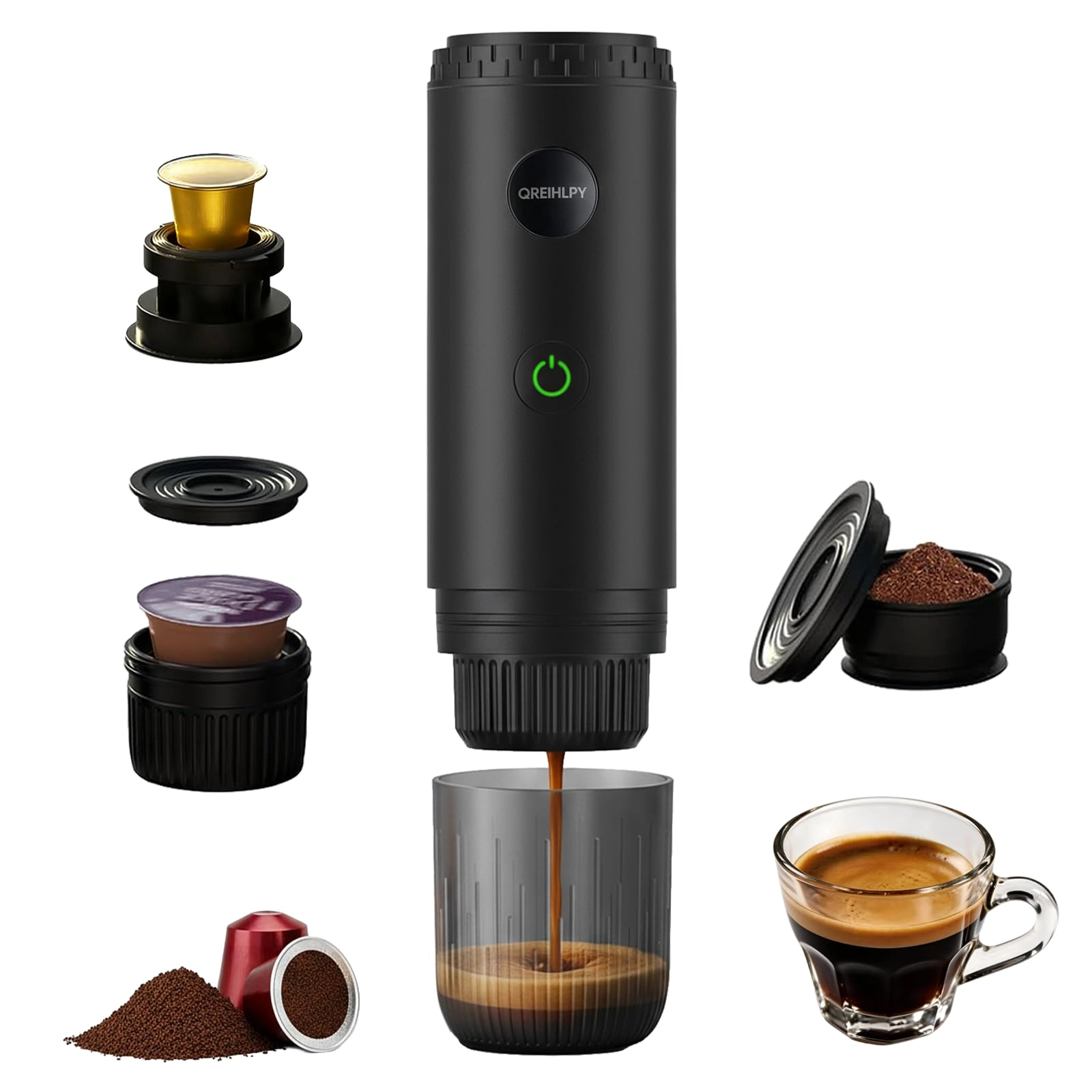 1 Portable Espresso Machine Three in One - 20 Bar NS & DG Capsules