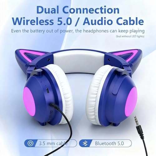 Cat Ear Bluetooth Headphones Wireless Headphone