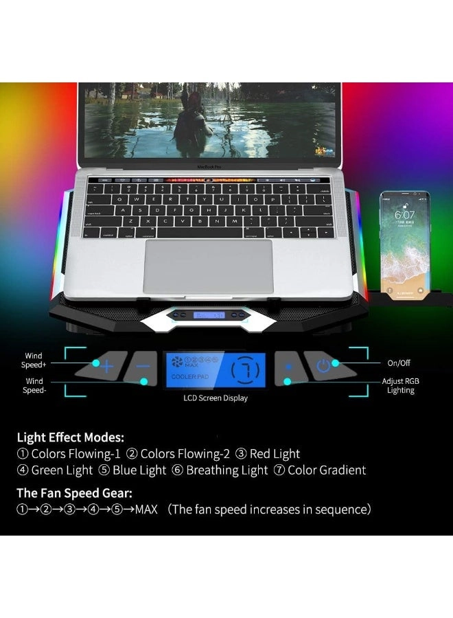 ICE COOREL Gaming Laptop Cooling Pad - 6 Fans 15-17.3 Inch