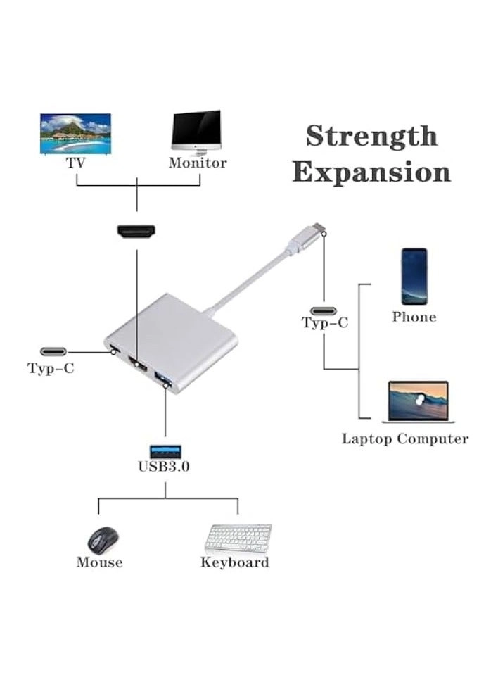 USB-C Hub - HDMI VGA 100W PD