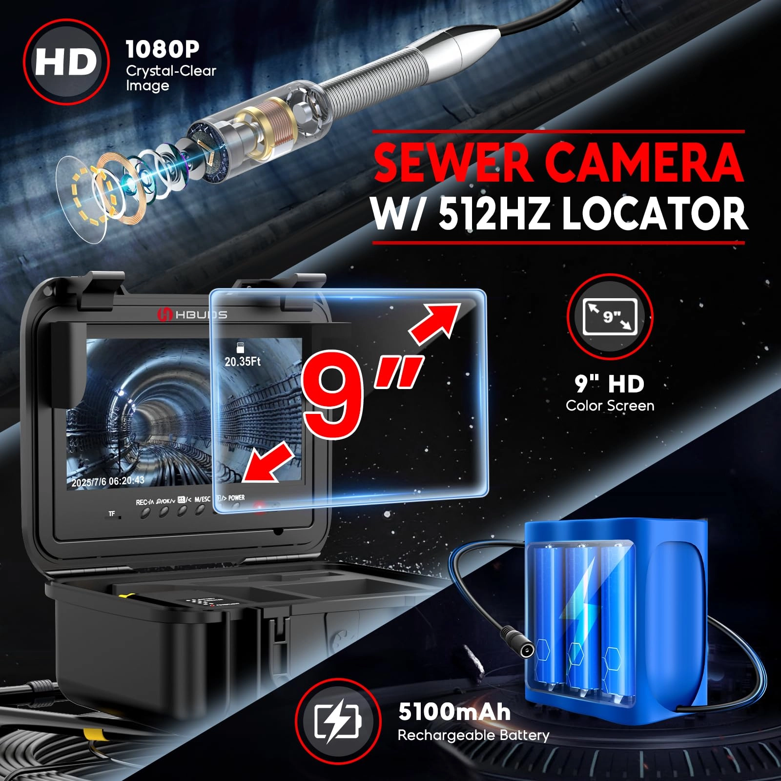 Sewer Camera - 300ft 7mm