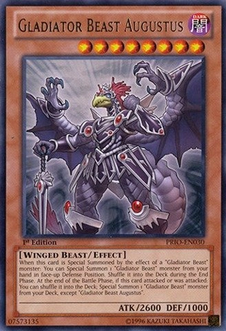 Yu-Gi-Oh! Gladiator Beast Augustus PRIO-EN030
