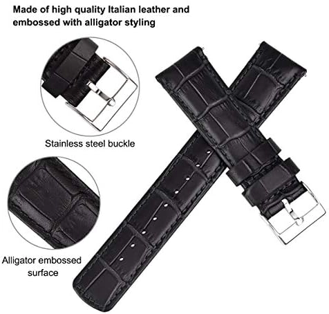 20mm Brown Leather Watch Band for Samsung galaxy watch 4/5