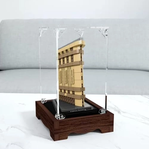 Figures Display Box - 15X10X20cm Black Walnut acrylic