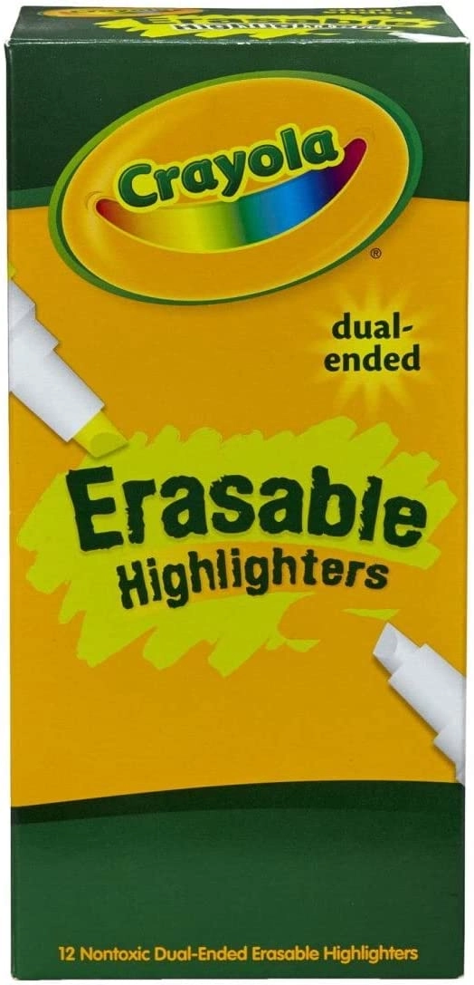 Dual-Ended Erasable Highlighter - 12 Ct. Pack