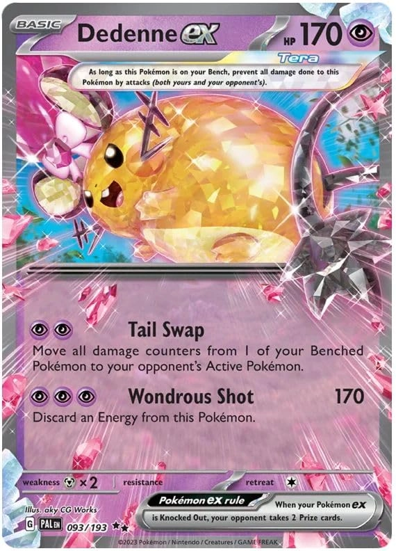 Pokémon Dedenne ex 093/193 - Paldea Evolved Double Rare