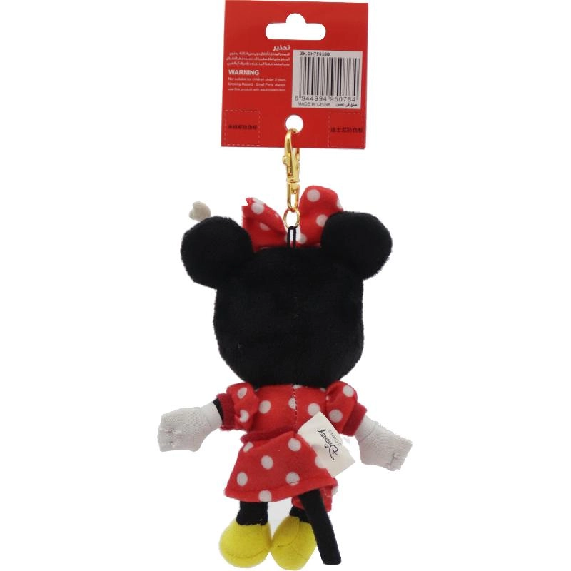Minnie Mouse - Plush Keychain Black/Red