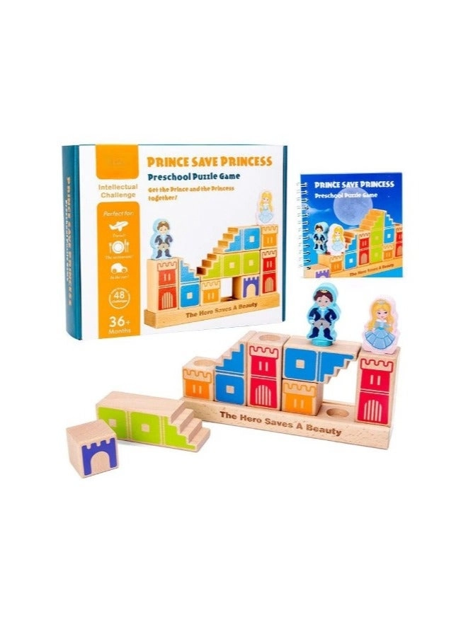 Hero Save Princess Preschool Puzzle Game - Wooden 3D 48 Challenges