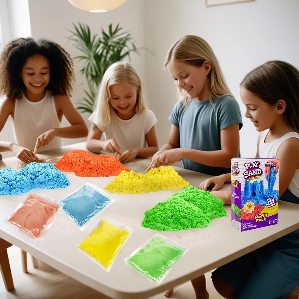 Magical & Moldable Play Sand Refill Pack - 4 Colors 250g per pack