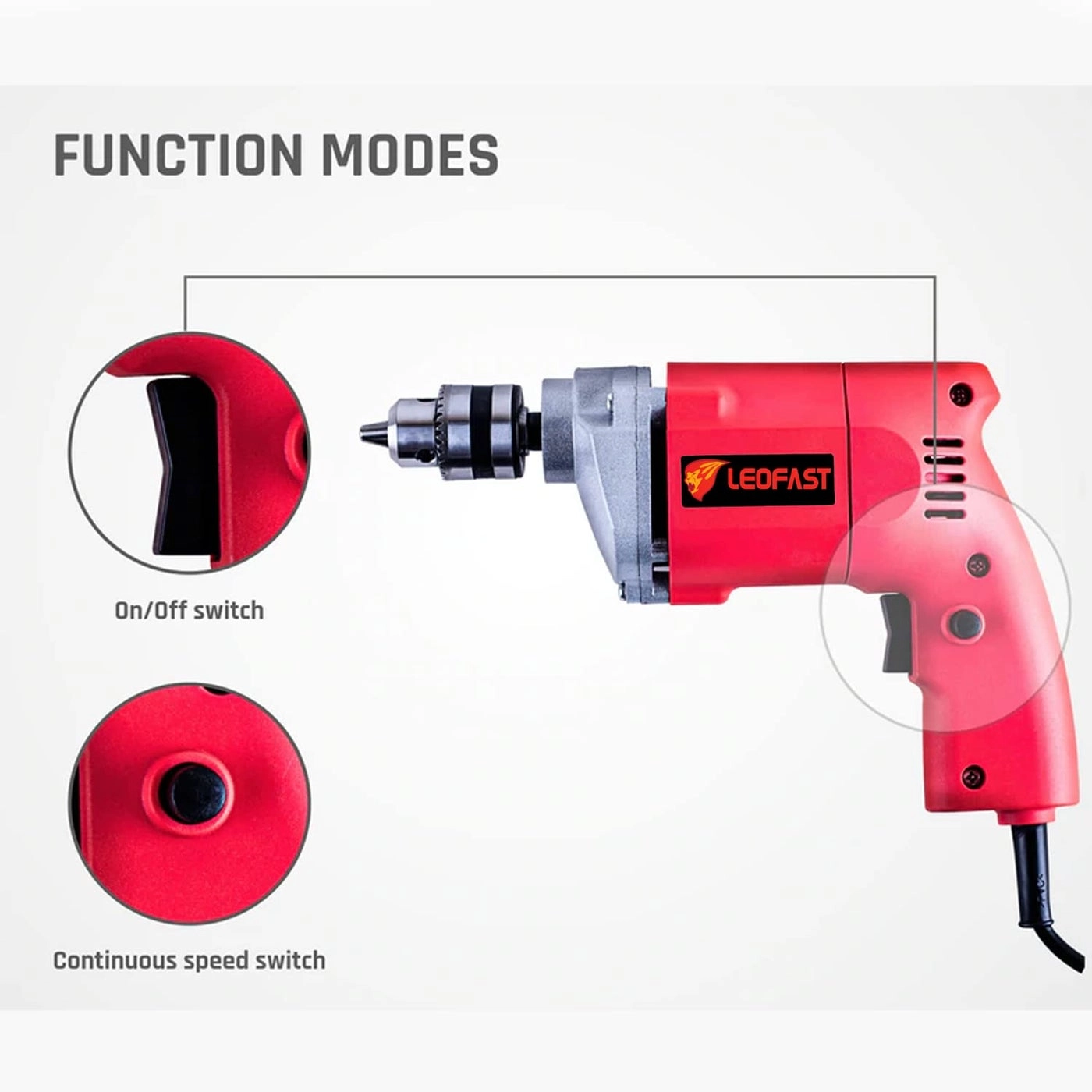 LFT 1201 - Professional Corded 480W 10mm Metal Chuck