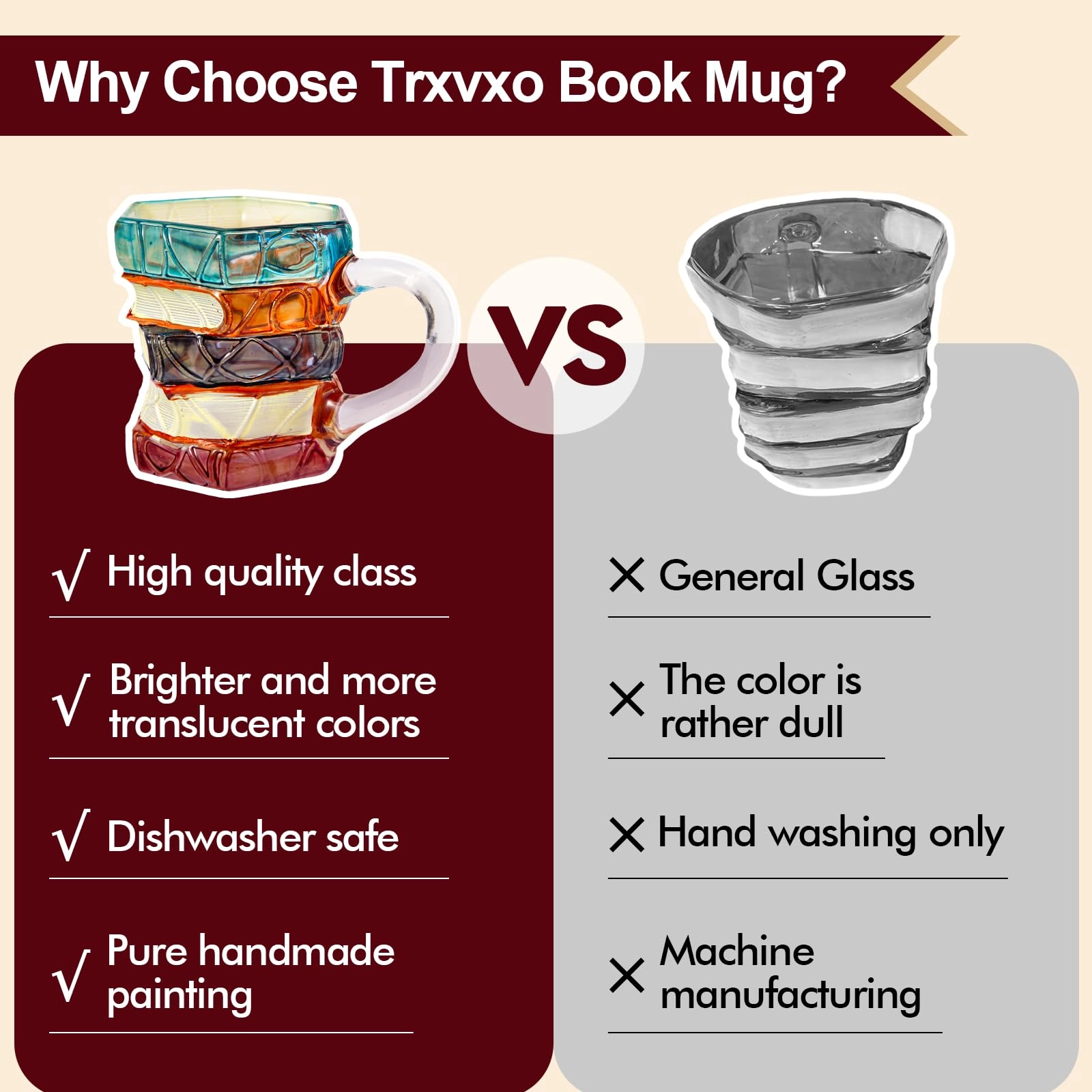Painted book Glass Tumbler - 1 pcs Books