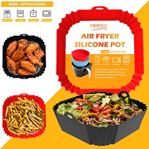 Air Fryer Silicone Liners - Silicone 2 Pack