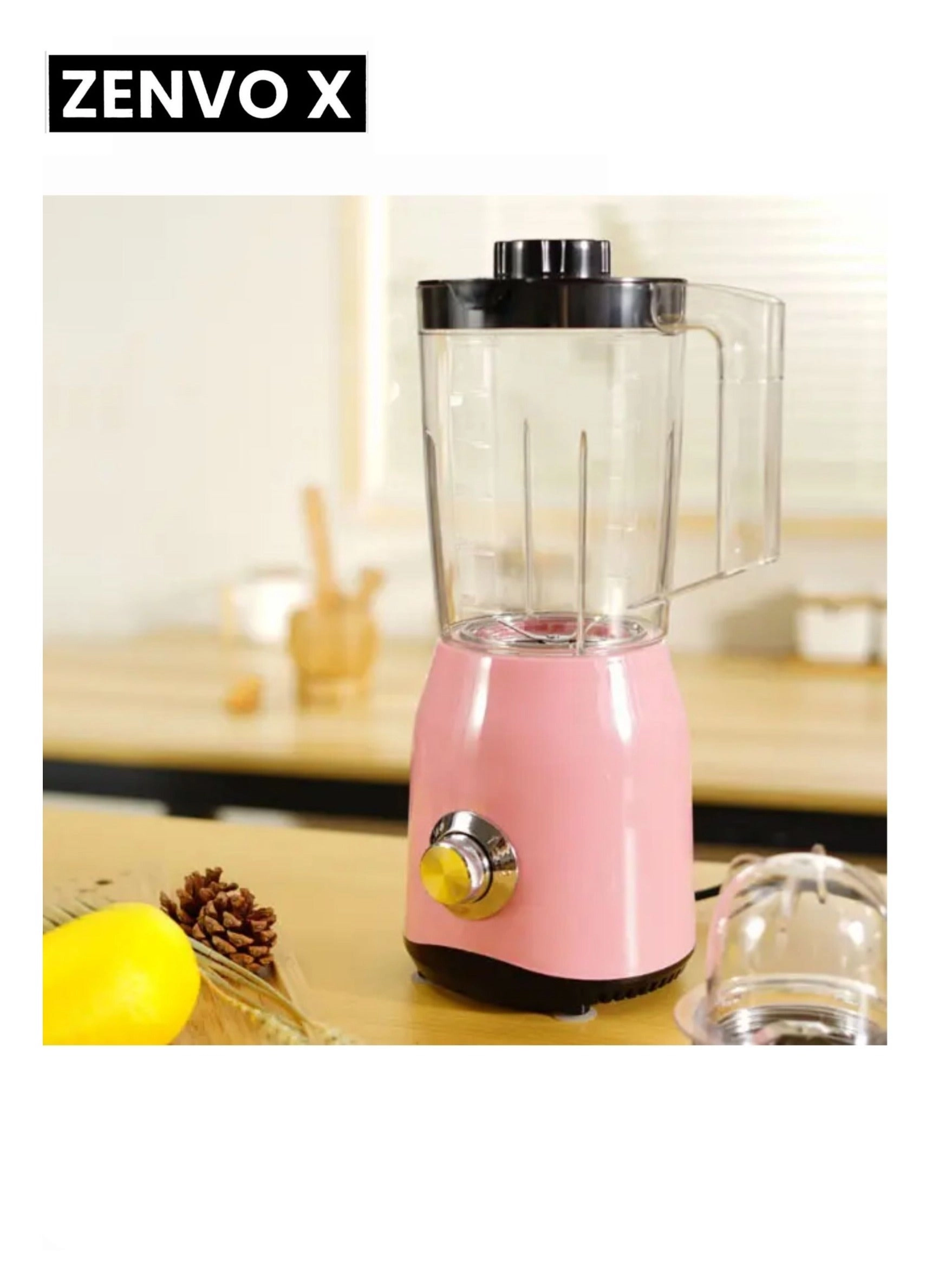 Smoothie Blender & Grinder - Stainless Steel Blades Multi-Speed Settings