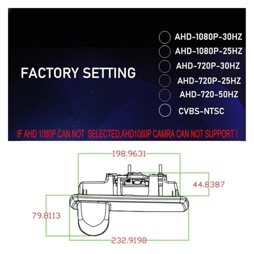 HD Car Rear View Camera - Wire AHD1080P