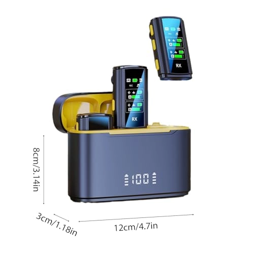 Wireless Lavalier Microphone - 2 x Microphone 2.4GHz