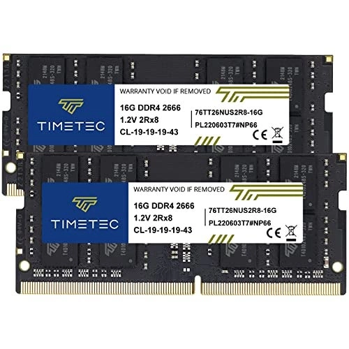 Timetec DDR4 SODIMM - 32GB 2666MHz 260 Pin DDR4