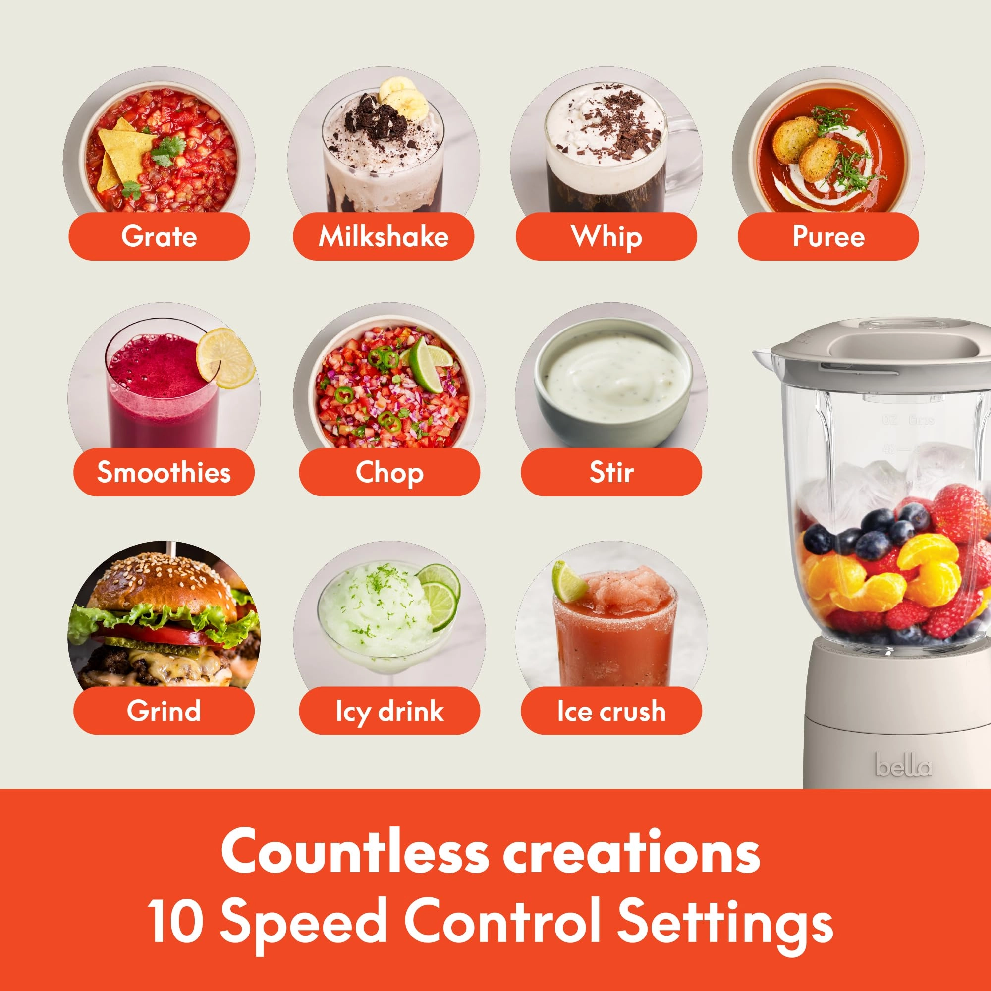 10 Speed Countertop Blender - 450 W Pack