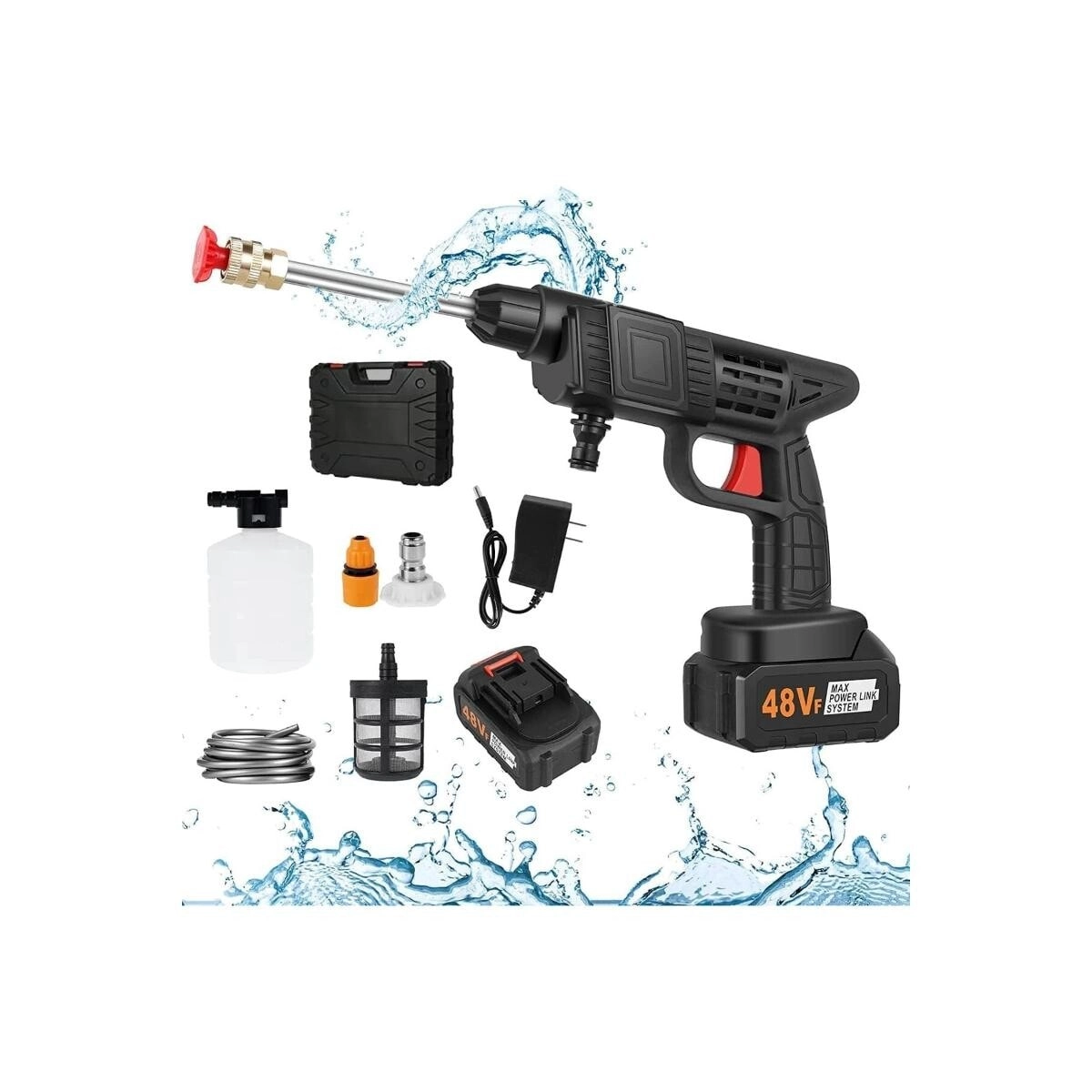 Tradeo 48V Cordless High-Pressure Water Sprayer - 2 Spray Modes Rechargeable