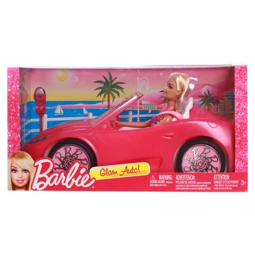 Convertible Car + Brunette Doll