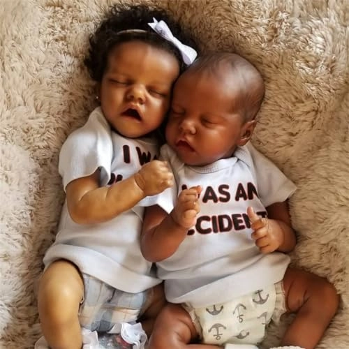 GYCV Reborn Baby Doll - 18 Inch Dark Skin Set