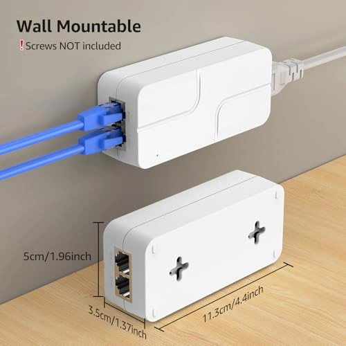 PoE Injector - 48V 30W 2 IEEE 802.3at/af 10/100/1000Mbps