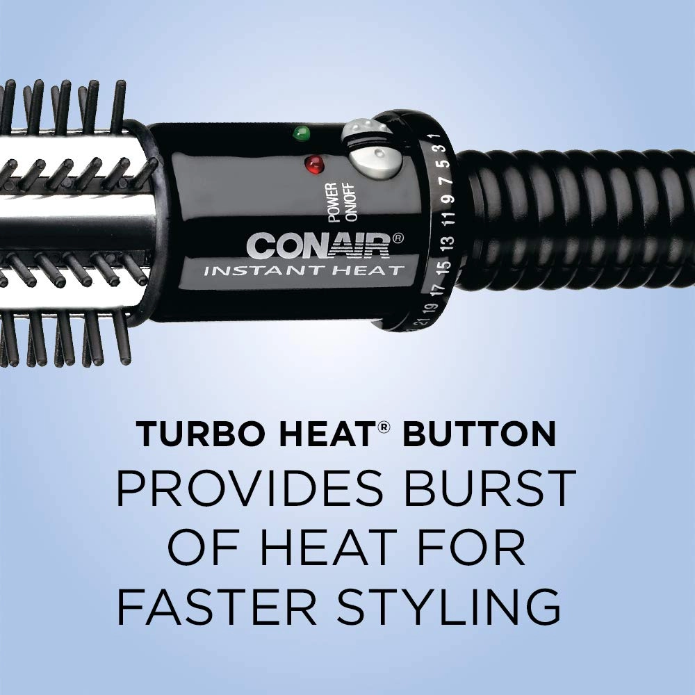 Instant Heat Curling Iron Brush - 1 1/4-Inch Black 4 Count
