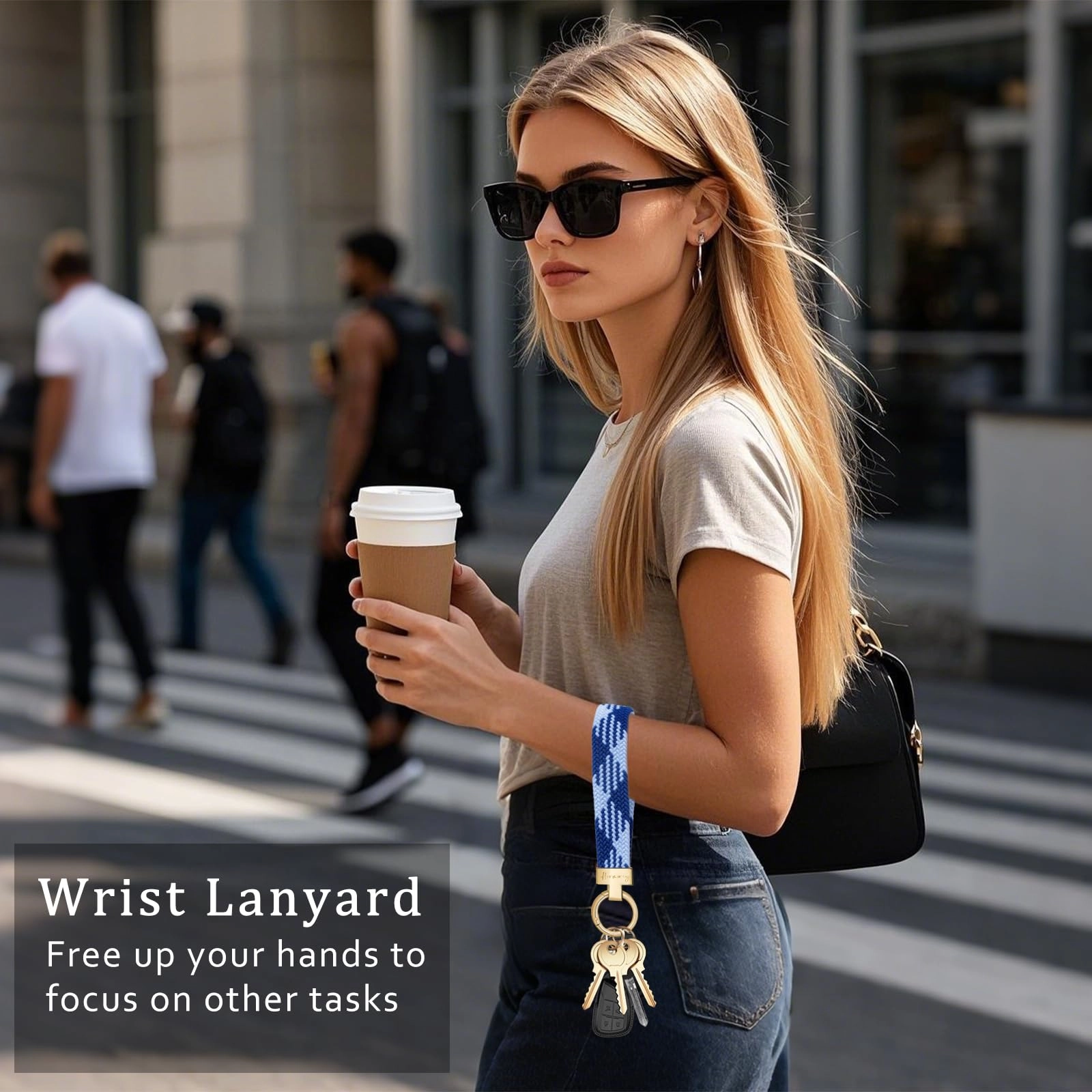 Elastic Wristlet Keychain - Fun