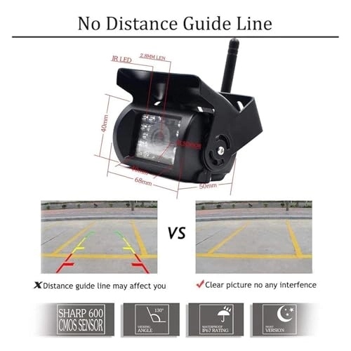 Monitor - 7" HD 800 x 480 + Rear View Camera - 8LED Night Vision