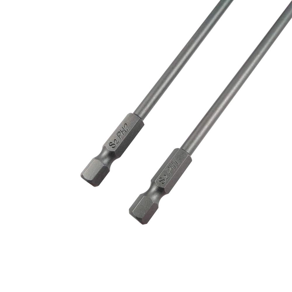 Long Phillips Head Screwdriver Bits - 6Pcs 5.9-Inch