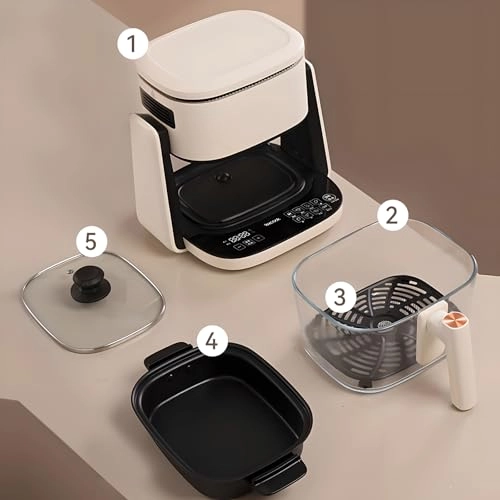 Air Fryer Glass + Frying Pan